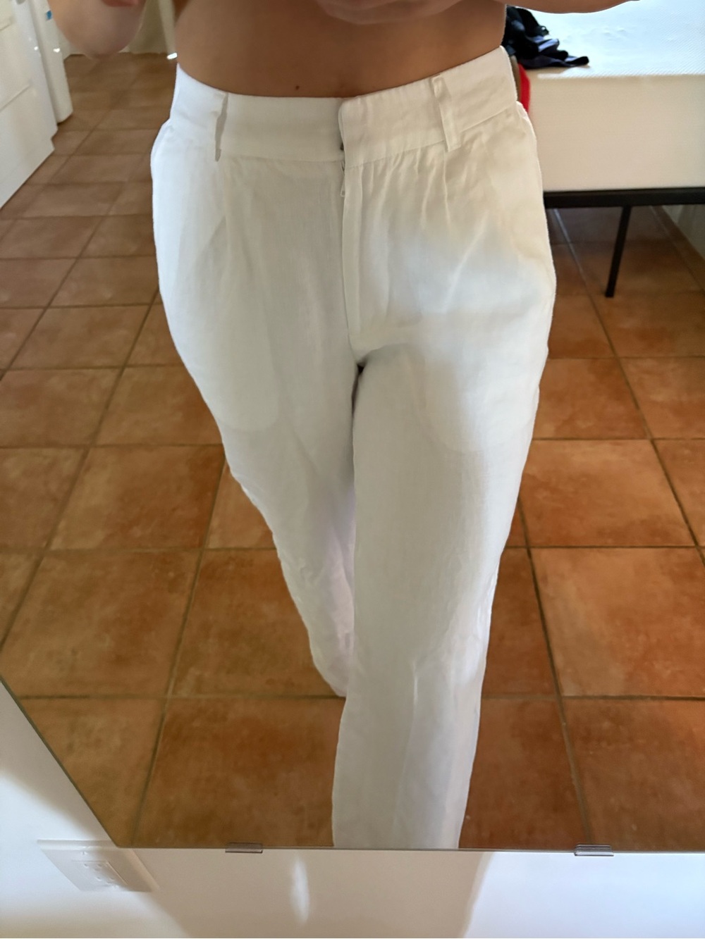 Quince White  Linen Trousers